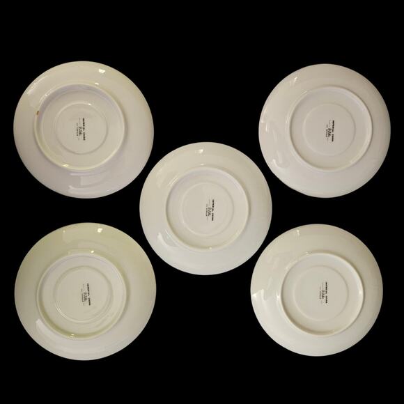 Imperial China W Dalton Seville Saucers Set of5 Japan 5303 Blue Floral Gold Trim - Picture 6 of 6